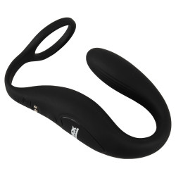 Black Velvets Cockring Plug Vibe Velvet 8 x 2.5cm